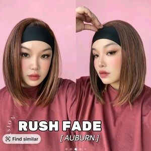 JB Extensions Auburn Headband Wig NWT